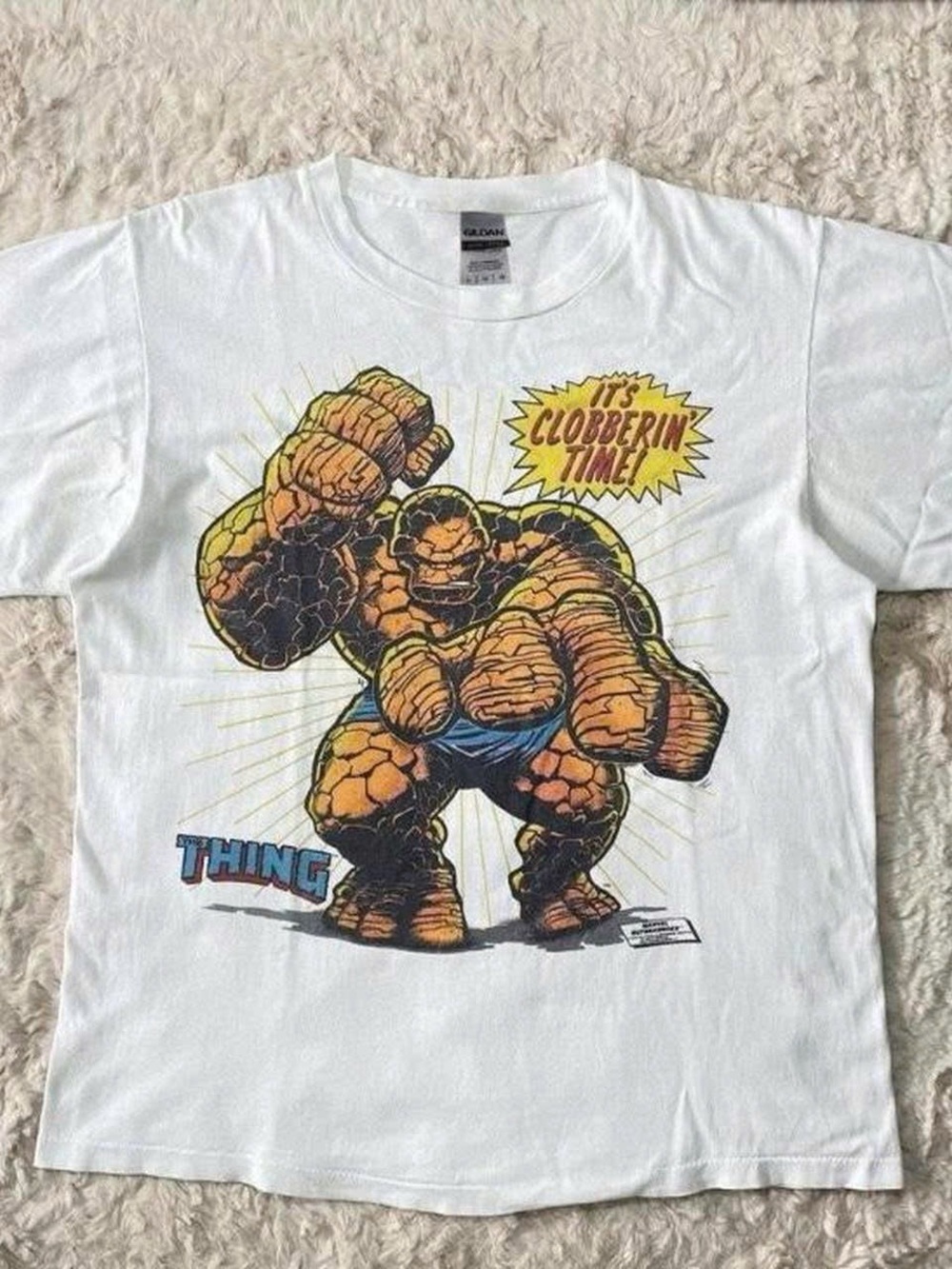 Gildan White Short-Sleeve Tee with The Thing Graphic